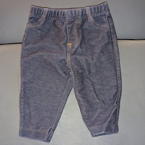 🐲3 FOR $9🦄Carter's Faux Denim Elastic Waist Pull On Jeggings Leggings Pants 3m - Picture 1 of 2